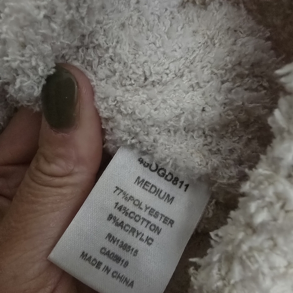 One Grey Day chunky lounge pants.  Cream - Picture 5 of 6